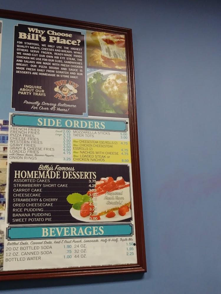 Bill's Place Menu image 3